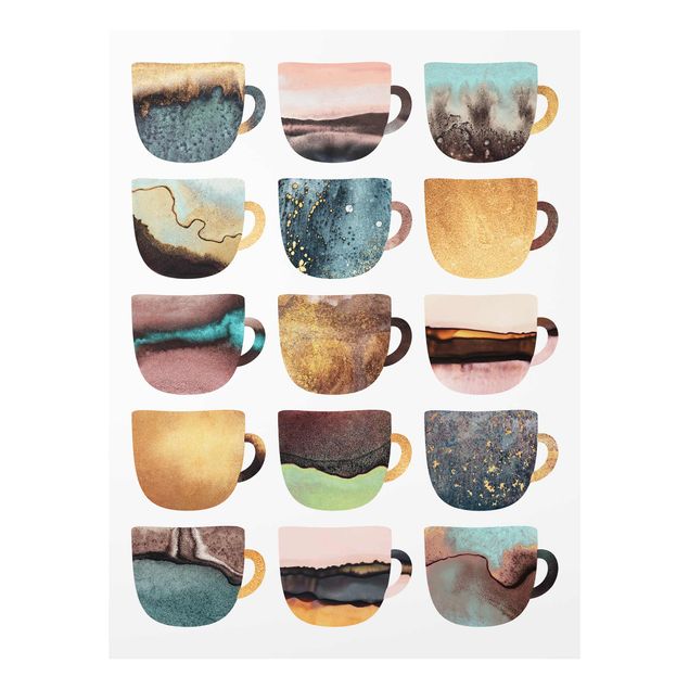 Tavlor modernt Colourful Coffee Mugs With Gold