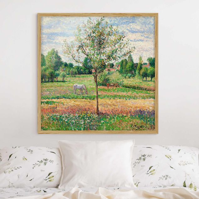 Konststilar Impressionism Camille Pissarro - Meadow with Grey Horse, Eragny