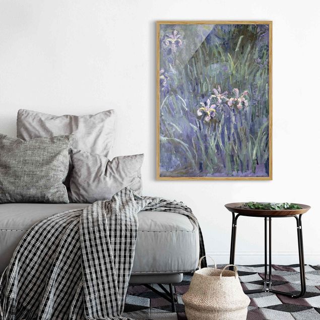 Tavlor med ram konstutskrifter Claude Monet - Iris