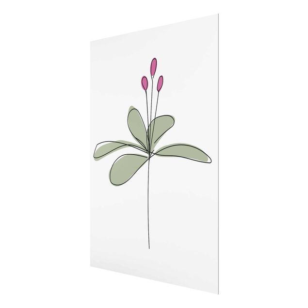 Tavlor blommor  Lily Line Art