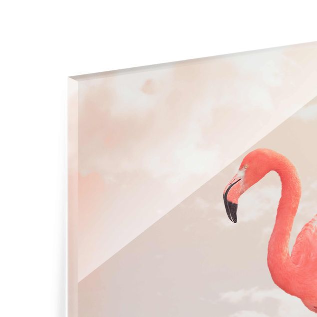 Tavlor rosa Sky With Flamingo
