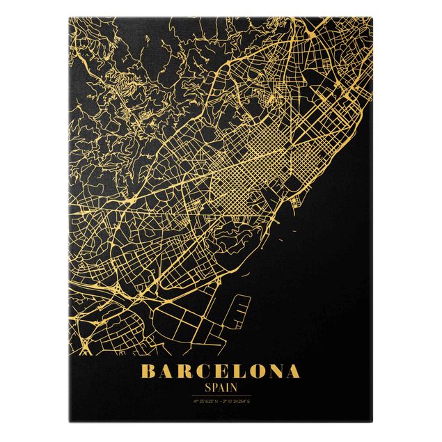 Tavlor Barcelona City Map - Classic Black