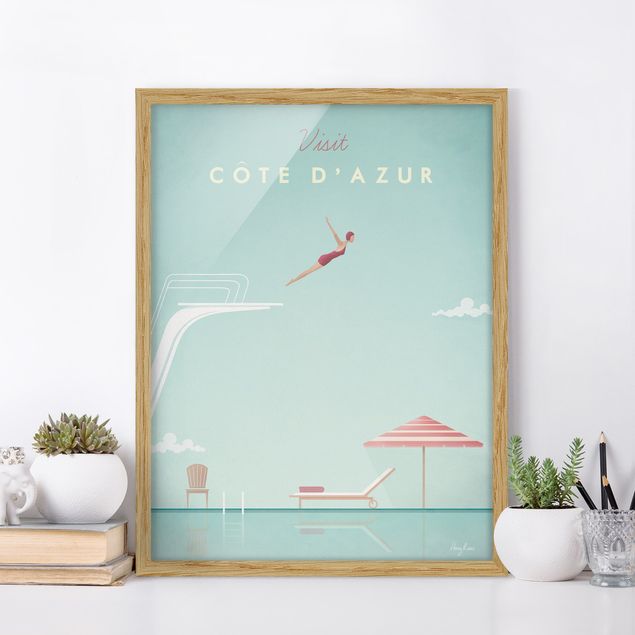 Kök dekoration Travel Poster - Côte D'Azur