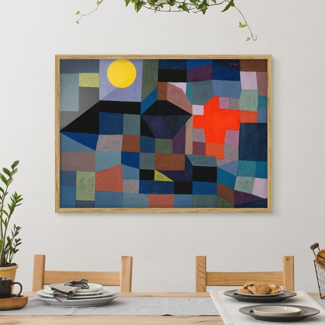 Tavlor med ram konstutskrifter Paul Klee - Fire At Full Moon