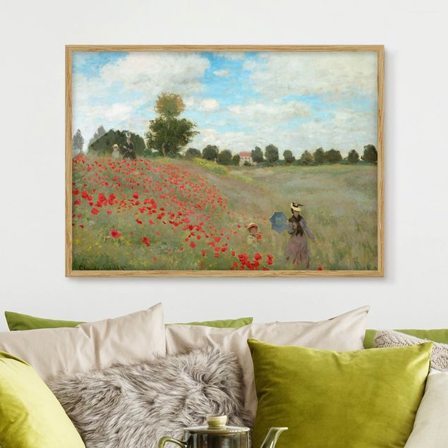 Tavlor vallmor Claude Monet - Poppy Field Near Argenteuil