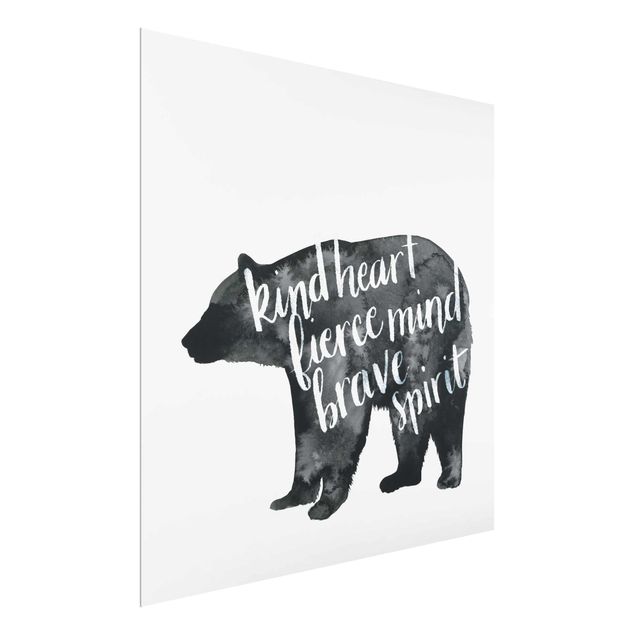 Glastavlor djur Animals With Wisdom - Bear