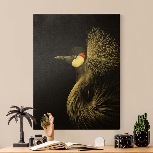 Canvastavlor djur Black Crowned Crane