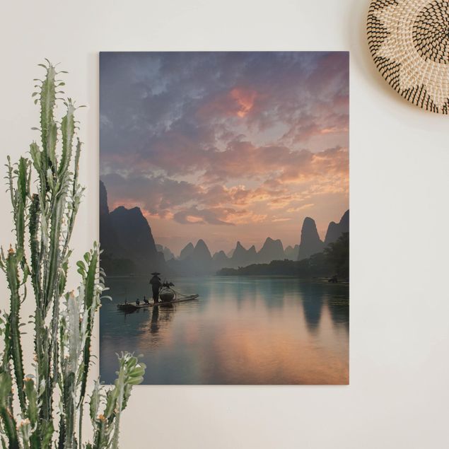 Kök dekoration Sunrise Over Chinese River