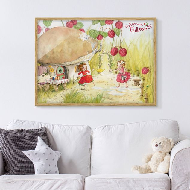 Tavlor modernt Little Strawberry Strawberry Fairy - Under The Raspberry Bush