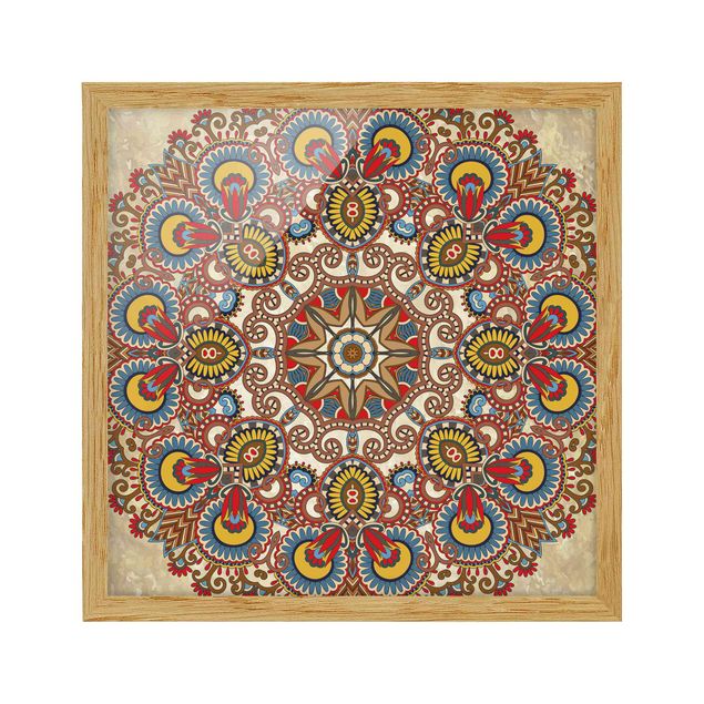 Tavlor andlig Coloured Mandala