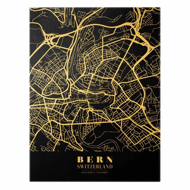 Tavlor Bern City Map - Classic Black