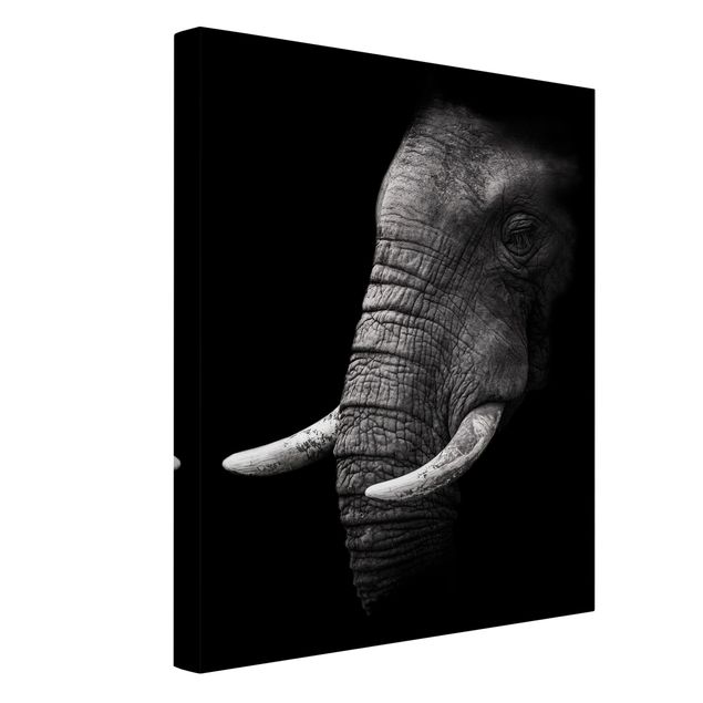 Tavlor landskap Dark Elephant Portrait