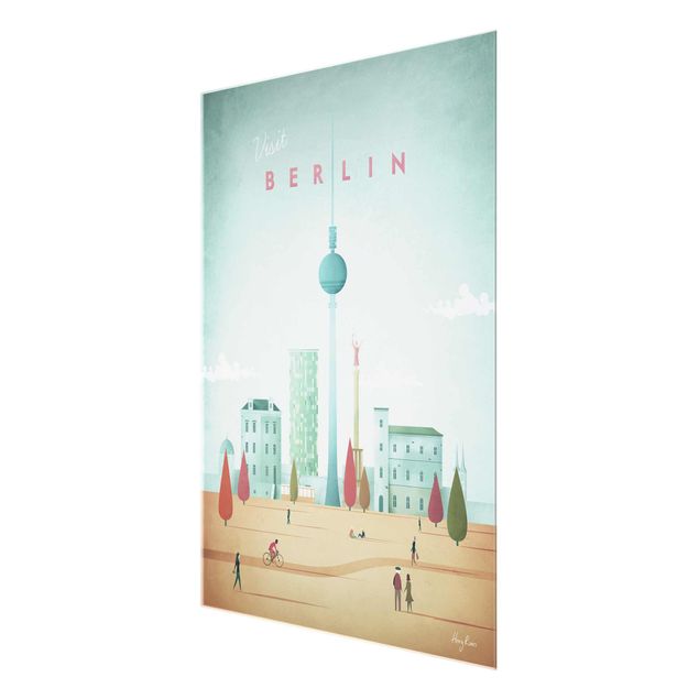 Tavlor konstutskrifter Travel Poster - Berlin