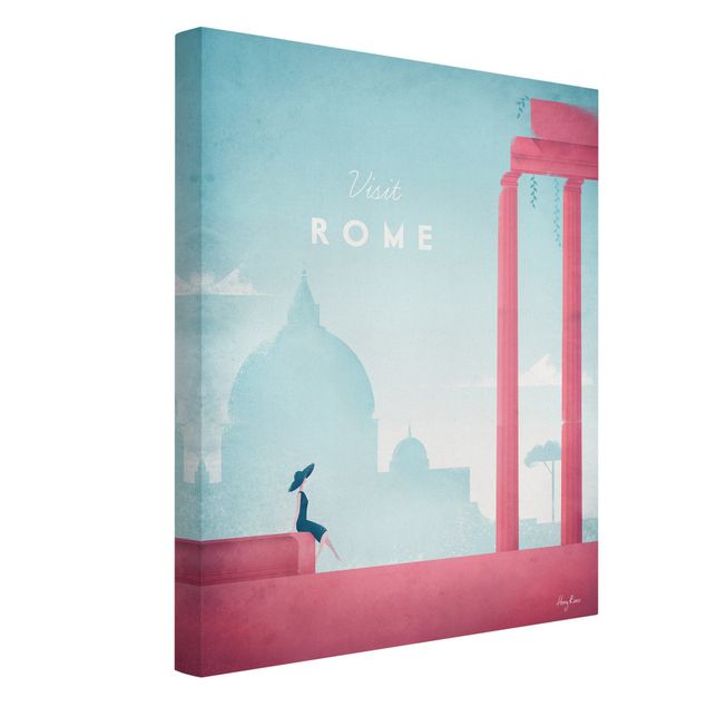 Canvastavlor Arkitektur och Skyline Travel Poster - Rome