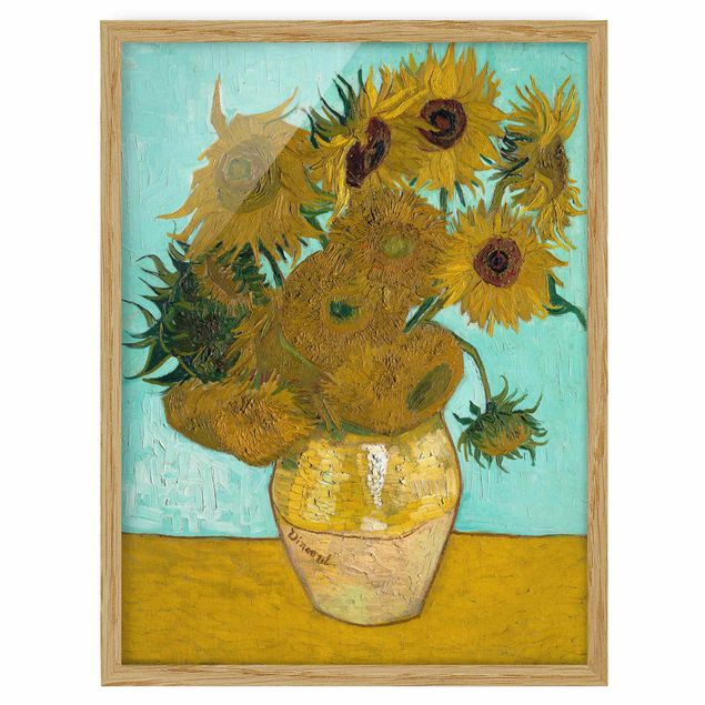 Tavlor med ram konstutskrifter Vincent van Gogh - Sunflowers