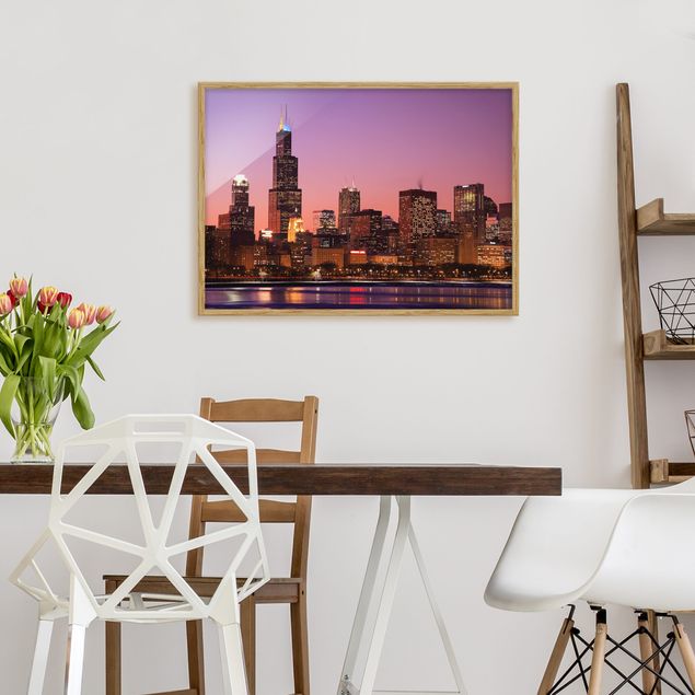 Tavlor modernt Chicago Skyline