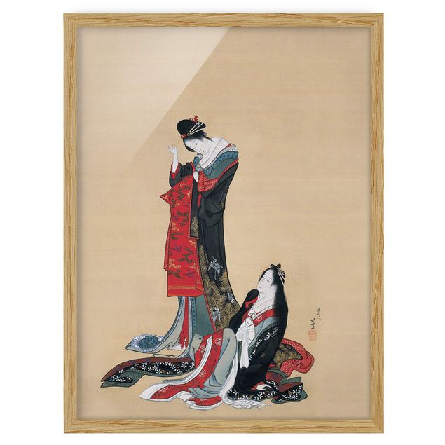 Konststilar Katsushika Hokusai - Two Courtesans