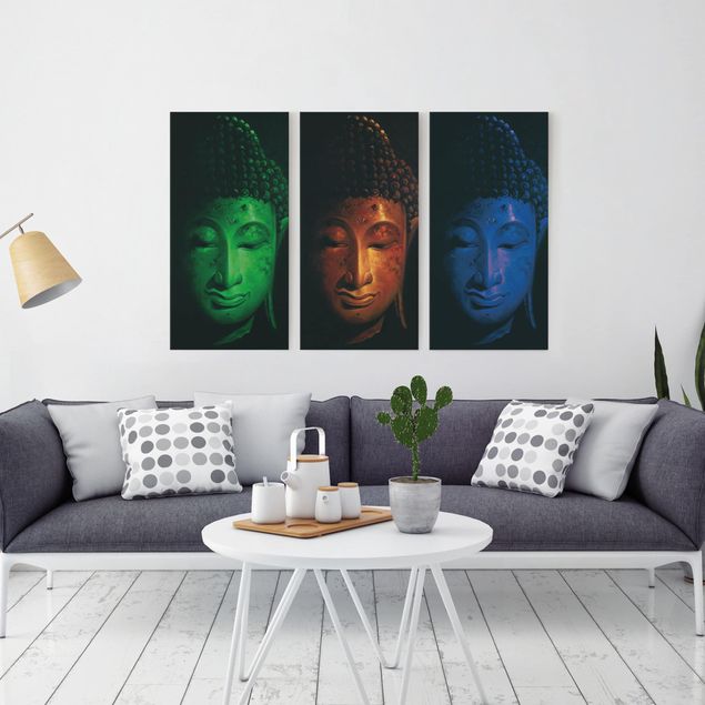 Canvastavlor andlig Triple Buddha
