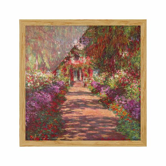 Konstutskrifter Claude Monet - Pathway In Monet's Garden At Giverny