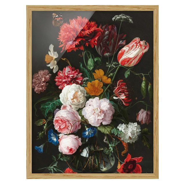 Konststilar Jan Davidsz De Heem - Still Life With Flowers In A Glass Vase