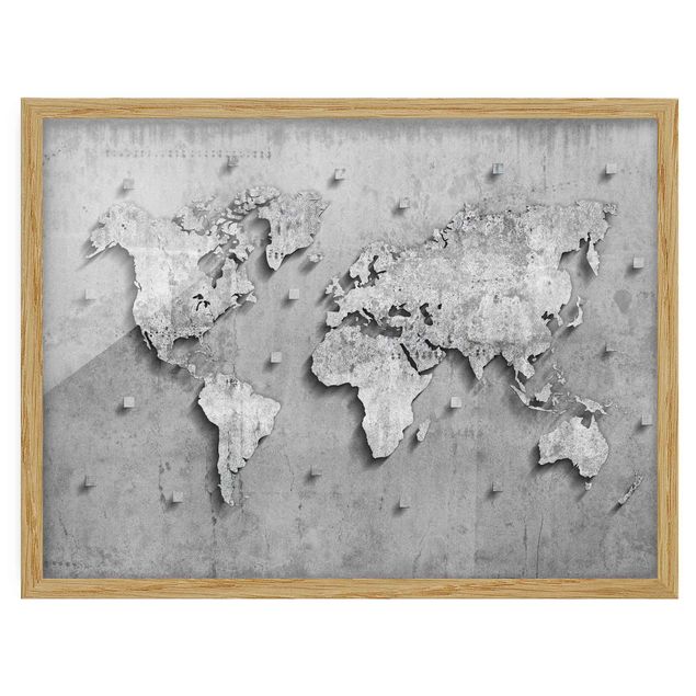 Tavlor industriell Concrete World Map