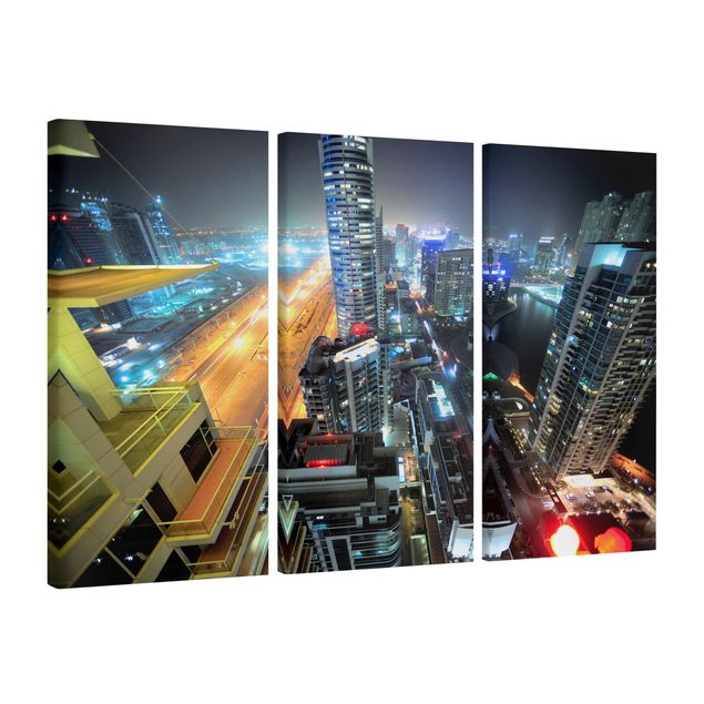 Tavlor arkitektur och skyline Dubai Lights