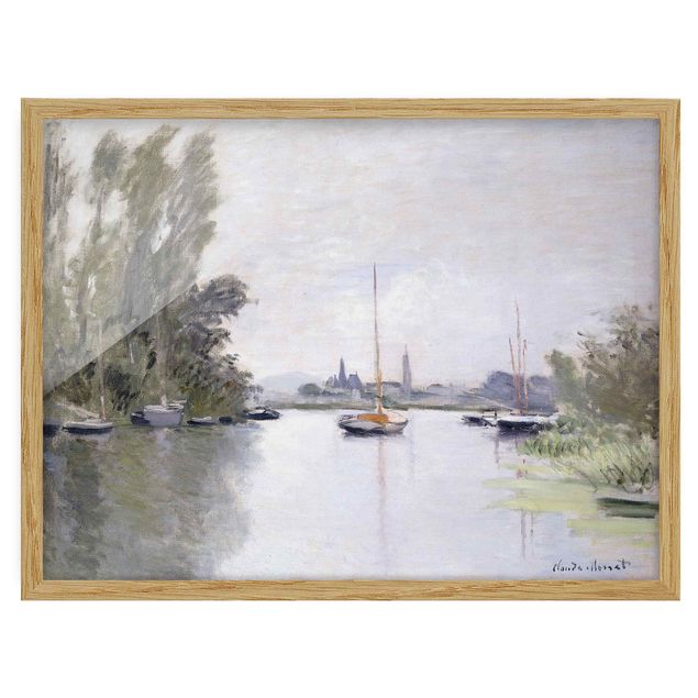 Konstutskrifter Claude Monet - Argenteuil Seen From The Small Arm Of The Seine