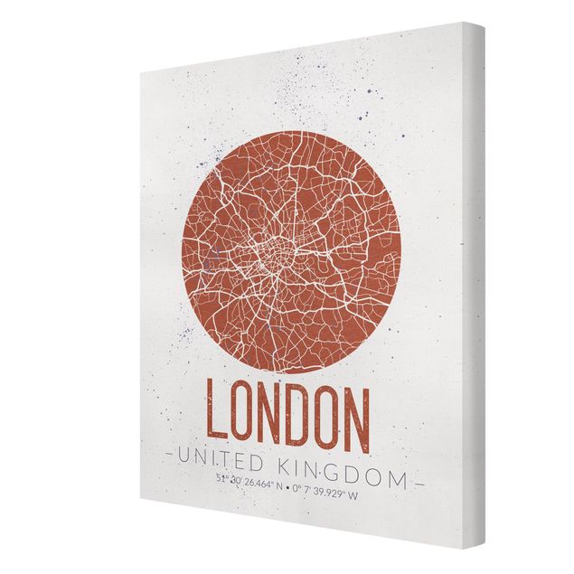 Tavlor världskartor City Map London - Retro