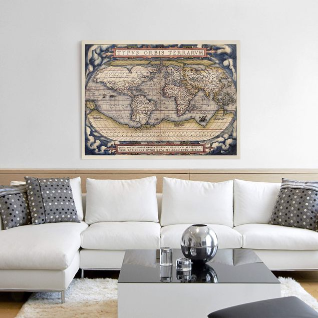 Canvastavlor världskartor Historic World Map Typus Orbis Terrarum