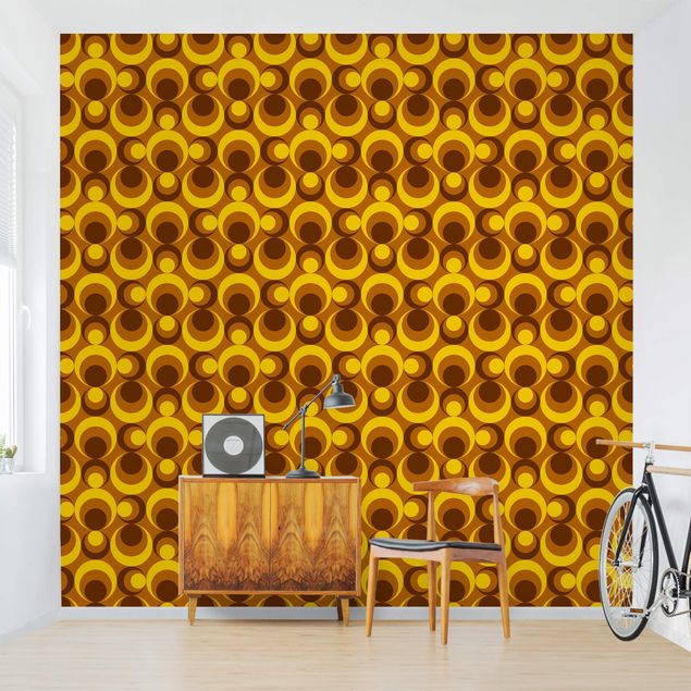 Mönstertapet 70s Wallpaper Circle Design