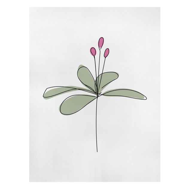 Tavlor blommor Lily Line Art