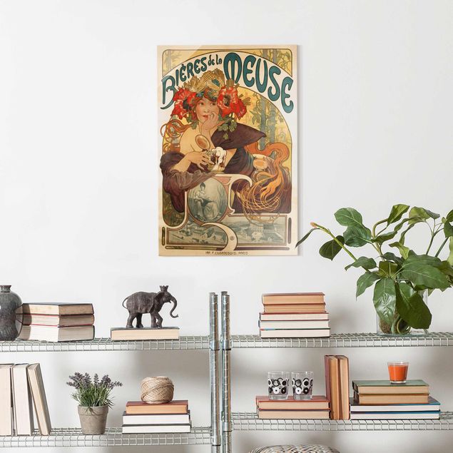 Konststilar Art Deco Alfons Mucha - Poster For La Meuse Beer