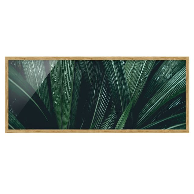 Tavlor blommor  Green Palm Leaves