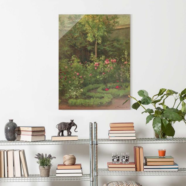 Glastavlor rosor Camille Pissarro - A Rose Garden