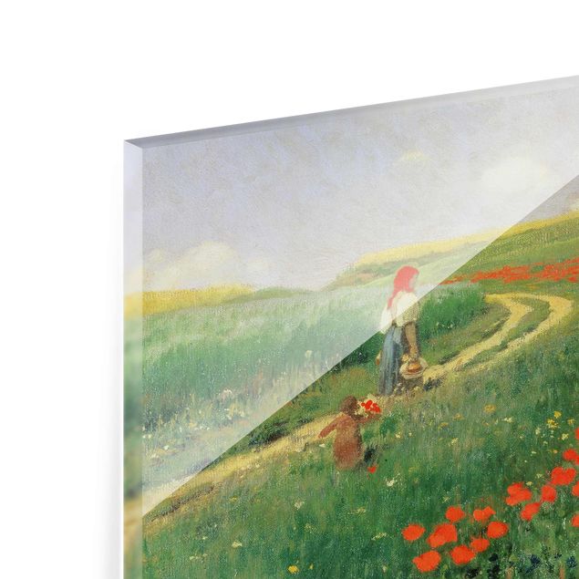 Tavlor landskap Pál Szinyei-Merse - Summer Landscape With A Blossoming Poppy