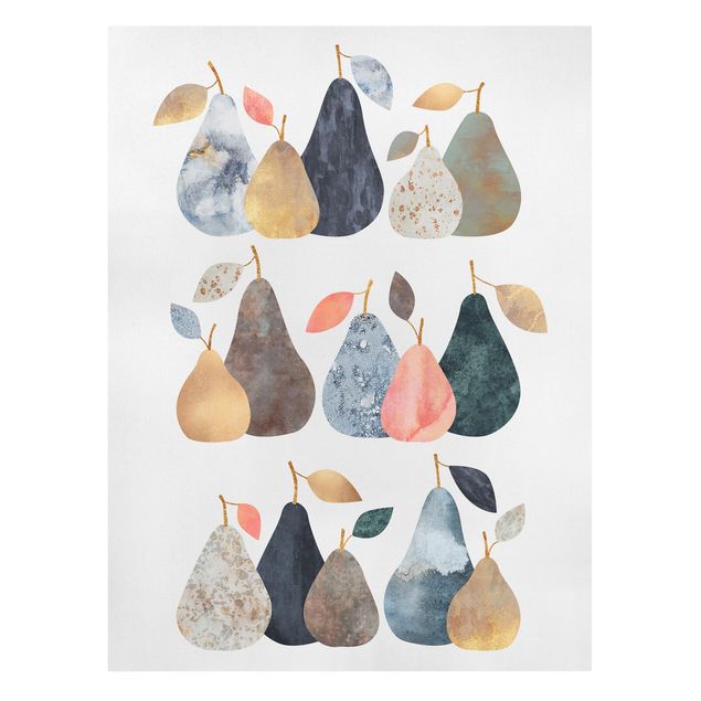 Canvastavlor konstutskrifter Collage Golden Pears