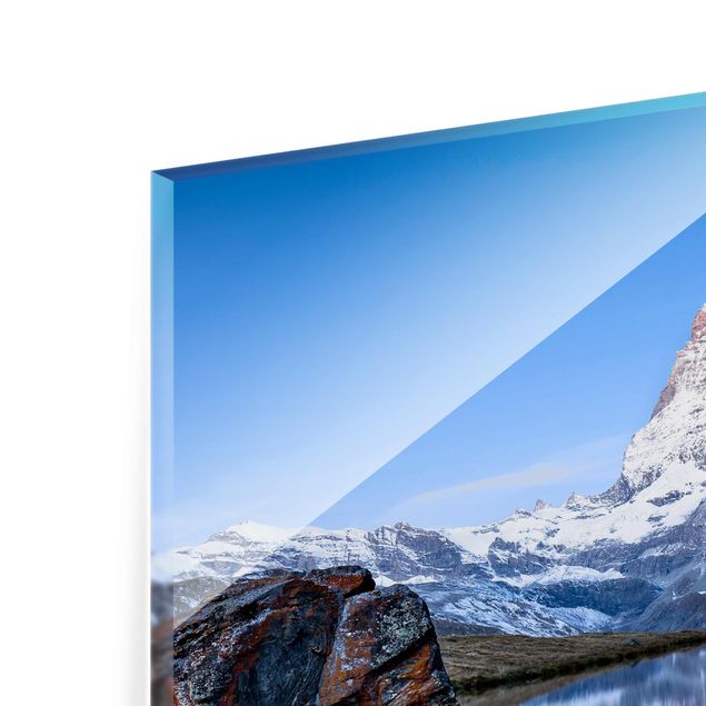 Tavlor arkitektur och skyline Stellisee Lake In Front Of The Matterhorn