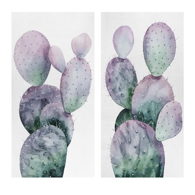 Tavlor lila Cactus In Purple Set I
