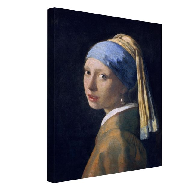 Canvastavlor konstutskrifter Jan Vermeer Van Delft - Girl With A Pearl Earring