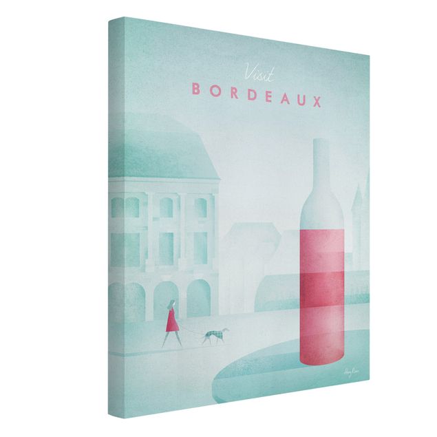 Canvastavlor konstutskrifter Travel Poster - Bordeaux