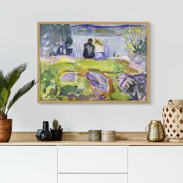 Konststilar Expressionism Edvard Munch - Spring (Love Couple On The Shore)