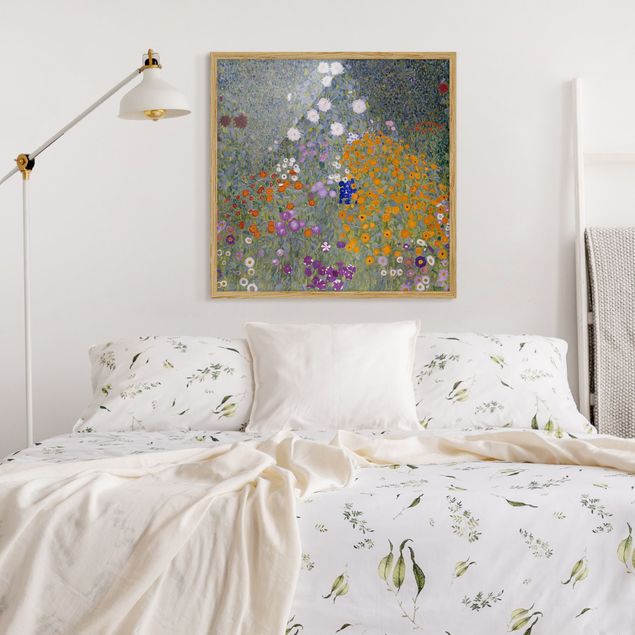 Tavlor med ram konstutskrifter Gustav Klimt - Cottage Garden