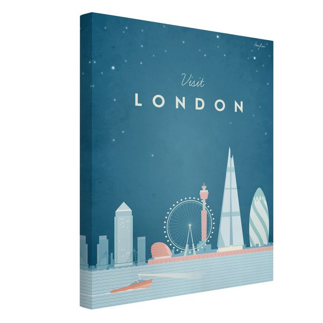 Canvastavlor Arkitektur och Skyline Travel Poster - London