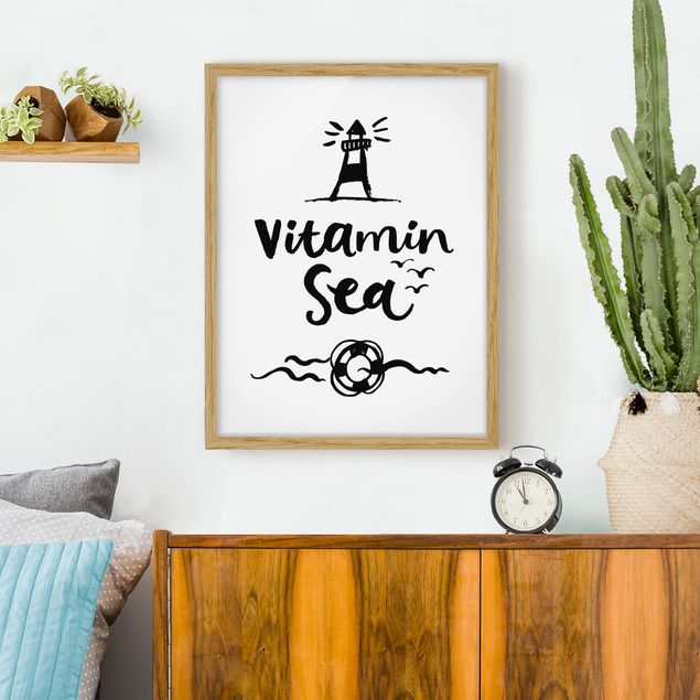 Tavlor med ram ordspråk Vitamin Sea
