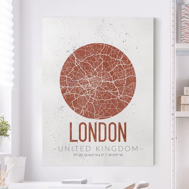 Kök dekoration City Map London - Retro