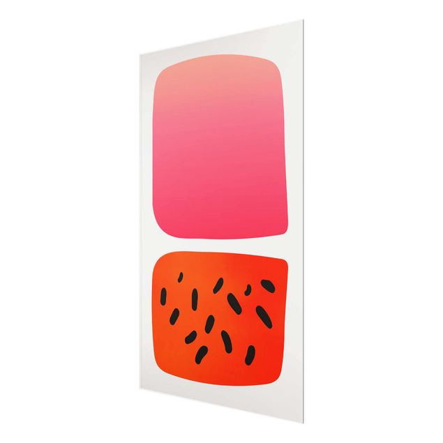 Tavlor Kubistika Abstract Shapes - Melon And Pink