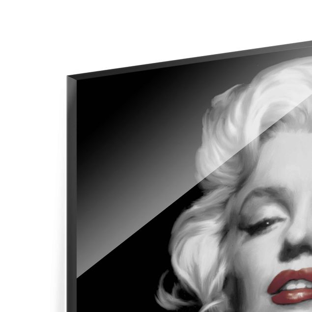 Glas Magnettavla Marilyn With Red Lips