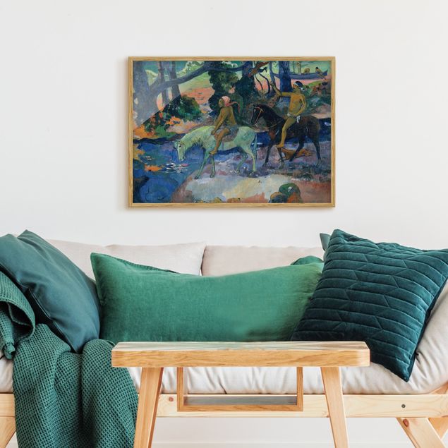 Tavlor med ram konstutskrifter Paul Gauguin - Escape, The Ford