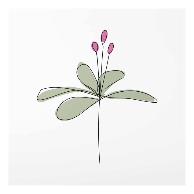 Tavlor blommor Lily Line Art
