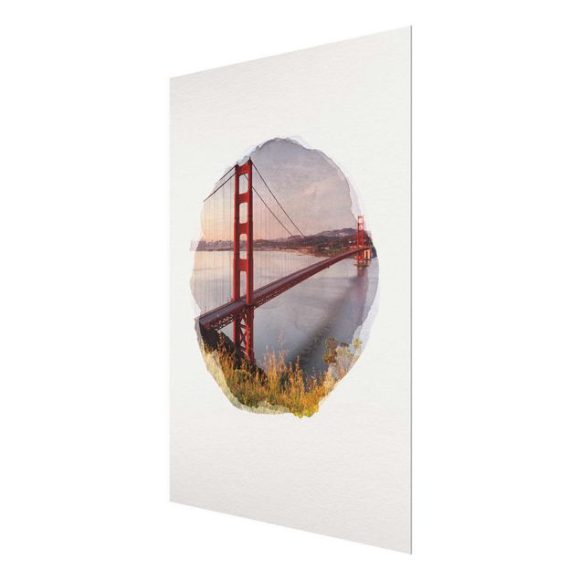 Tavlor Rainer Mirau WaterColours - Golden Gate Bridge In San Francisco